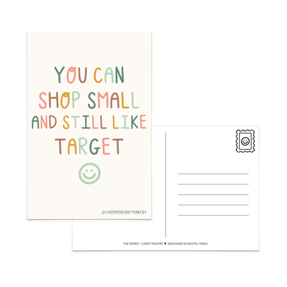 You Can Shop Small and Still Like Target Postcard