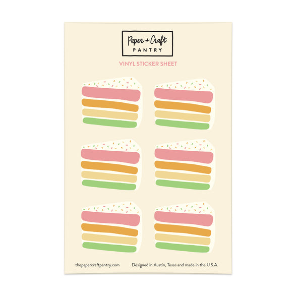 Rainbow Cake Sticker Sheet