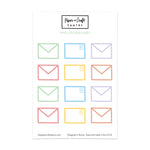 Pastel Envelopes Sticker Sheet