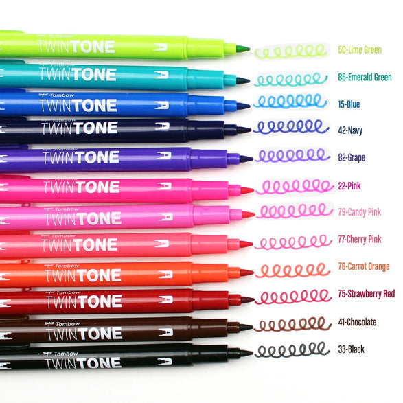 Tombow TwinTone Pastels Dual-Tip Marker Set
