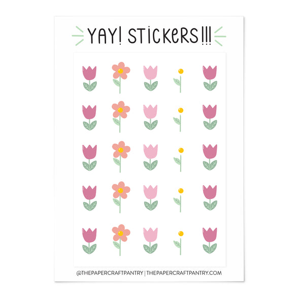 Tulips + Daisies Sticker Sheet