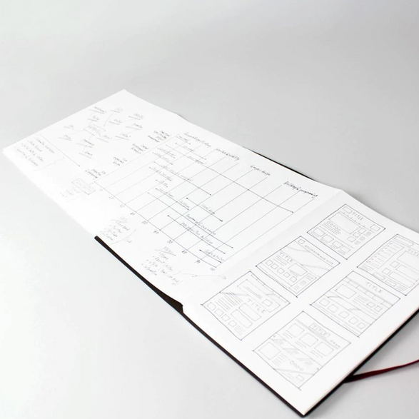 Blank Accordion Notebook (A5) - Kraft