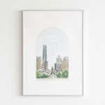 8x10 Watercolor Art Print: Arch Downtown