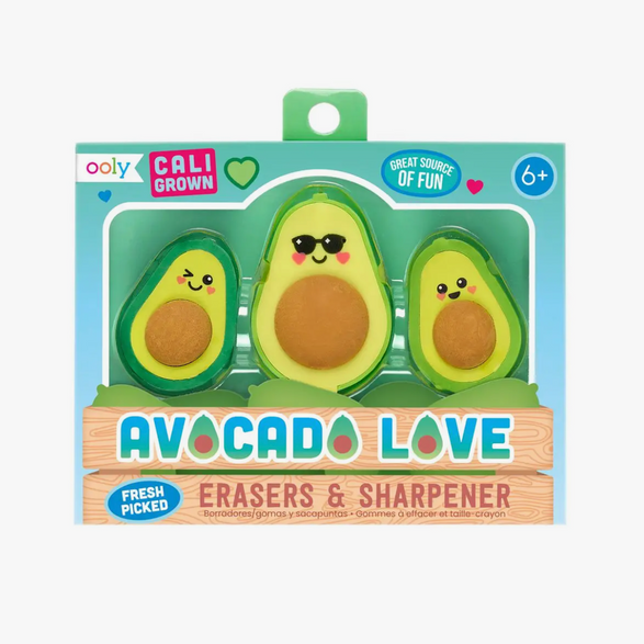 Avocado Eraser & Sharpener Set