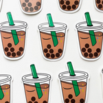 Smiley Boba Sticker