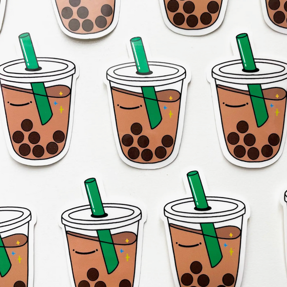 Smiley Boba Sticker