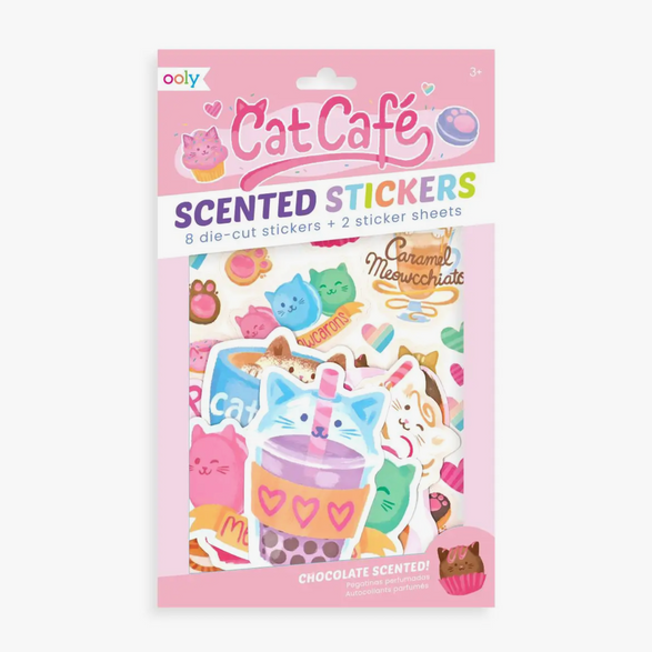 Cat Cafe Scented Sticker Set
