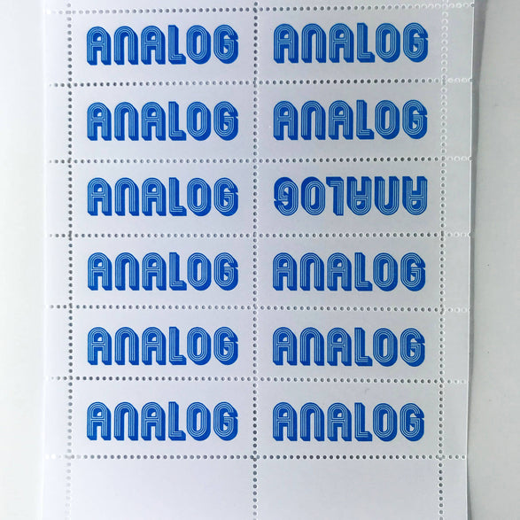 Analog Decorative Stamps: Blue