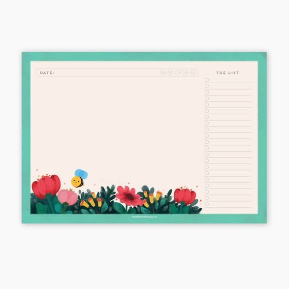 Floral Green Planner Notepad