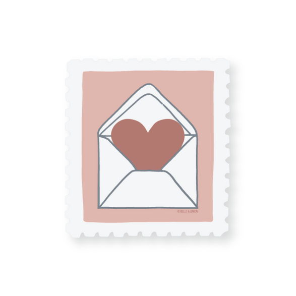 Heart in Envelope Vinyl Sticker