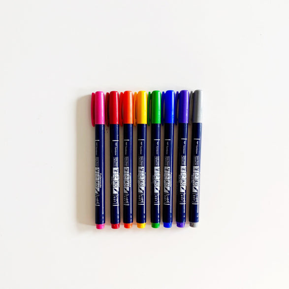 Tombow Fudenosuke Brush Pen - 8 color options