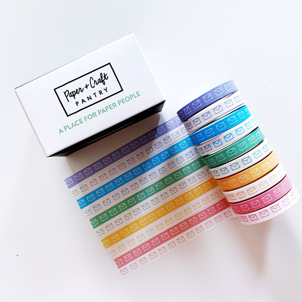 Mini Envelope Washi Tape: Boxed Set of 10 Rolls - 8mm – The Paper + Craft  Pantry