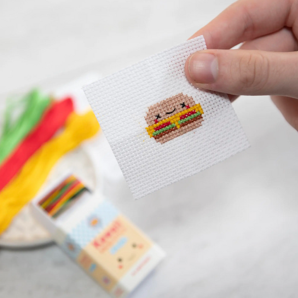 Kawaii Burger Mini Cross Stitch Kit