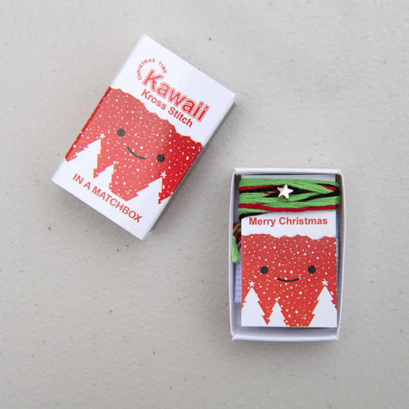 Kawaii Christmas Tree Mini Cross Stitch Kit