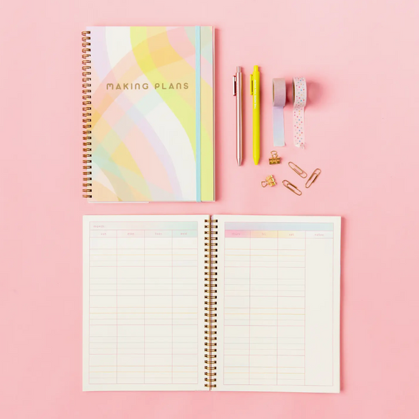 Undated Planner: Making Plans Rainbow