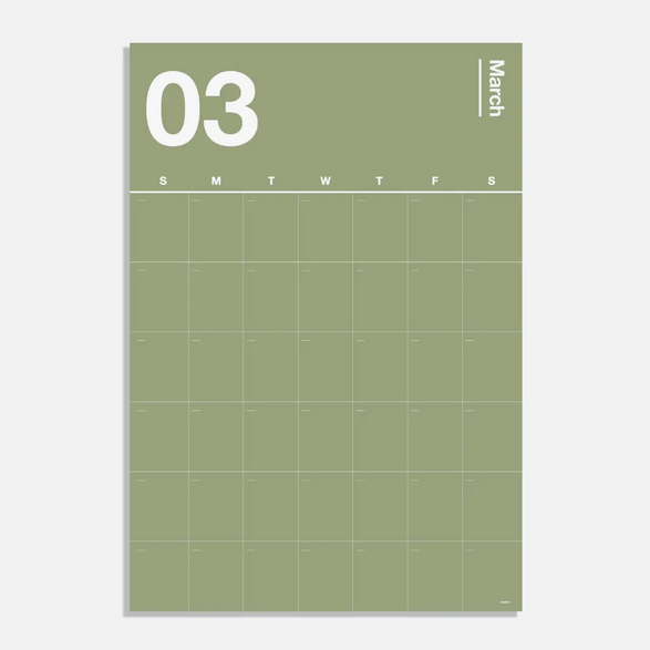 Pastel Spectrum Wall Planner + Calendar