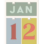 Colorful Perpetual Wall Calendar