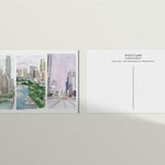 Austin Watercolor Postcard: Downtown Trio