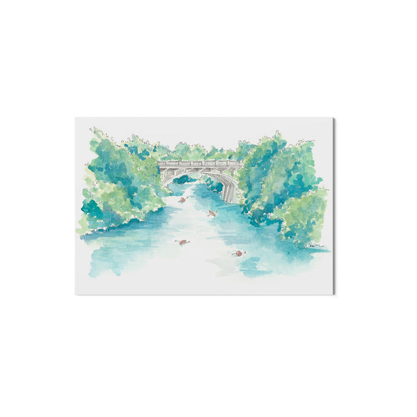 Austin Watercolor Postcard: Kayaks