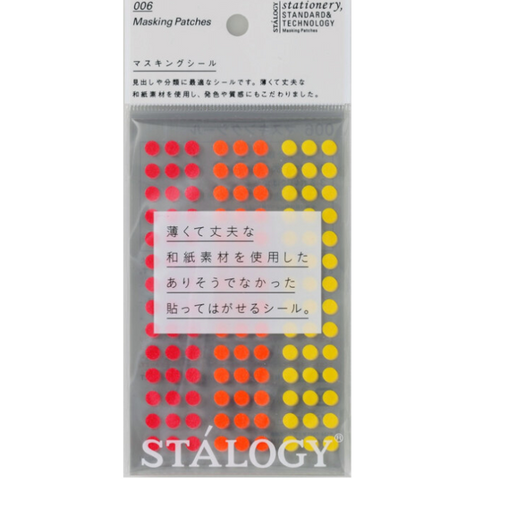 Stalogy Mini Circle Washi Labels - 4 color options