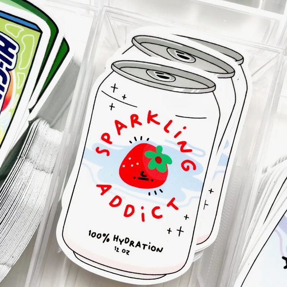 Strawberry Sparkling Addict Sticker