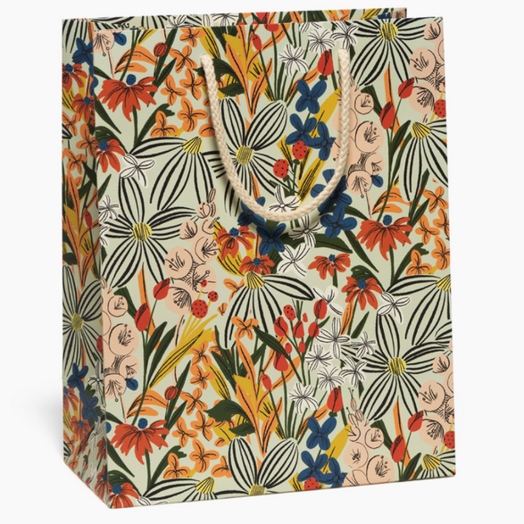 Striped Florals Gift Bag