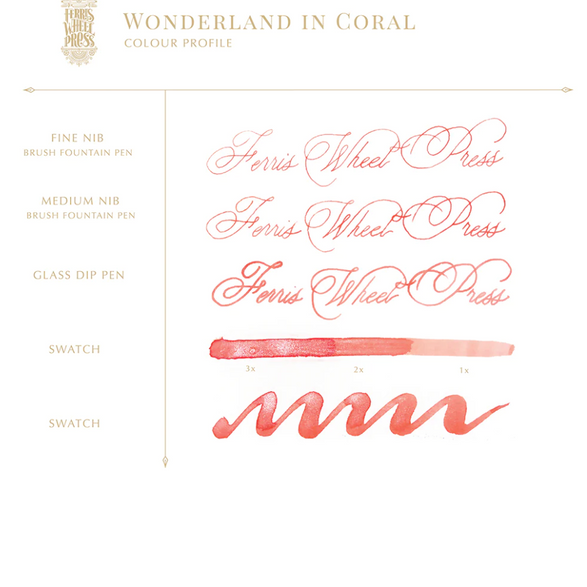 Fountain Pen Ink (38ml) -  Wonderland in Coral